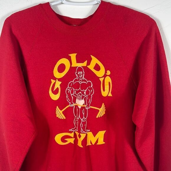 💪🏋️‍♀️True Vintage 70-80’s GOLD’S GYM Crewneck Sweatshirt Sz Small (Lg Tag) EC - Picture 1 of 9
